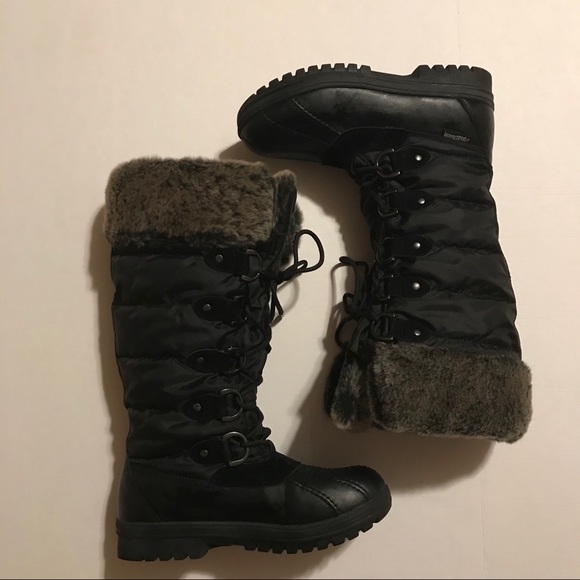 Lace Up Faux Fur Aquatherm Winter Boots